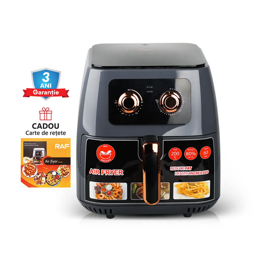 Air Fryer RAF 5294 - Friteuza cu Aer Cald, Fara Ulei, Capacitate 8L, 1700W