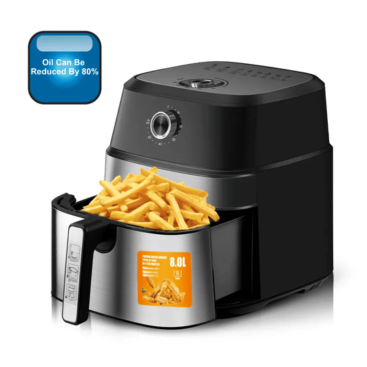 Air Fryer RAF 5319 - Friteuza cu Aer Cald, Fara Ulei, Capacitate 8L, 1800W, Negru