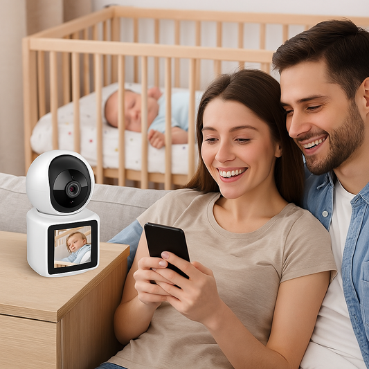 Camera monitor supraveghere 1080P cu audio video, night vision si functie urmarire miscare
