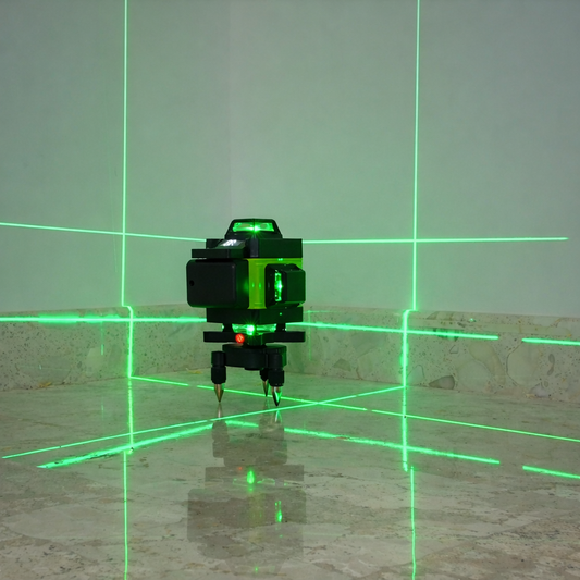 Nivela laser 4D 16 linii, lumina verde, autonivelare 360, telecomanda si trepied pentru constructii