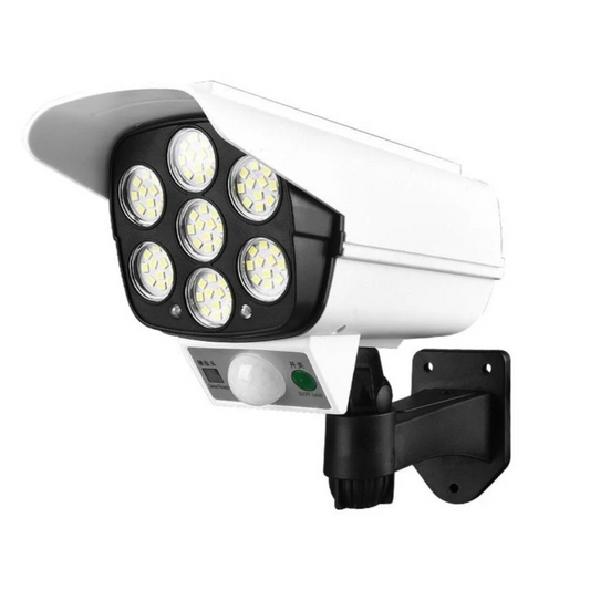 Set 2 x Lampa LED Solară Tip Cameră cu Senzor de Mișcare, Senzor de Lumină și Telecomandă – Iluminare Puternică și Economie de Energie pentru Siguranța Locuinței Tale