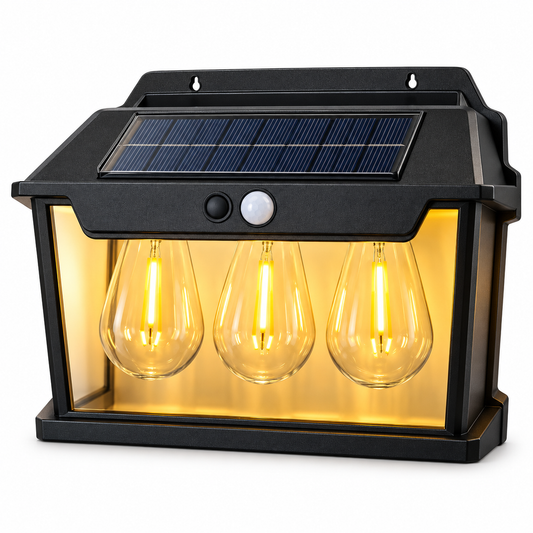 Lampa Solara de Perete cu 3 LED-uri, Senzor Miscare, Exterior IP