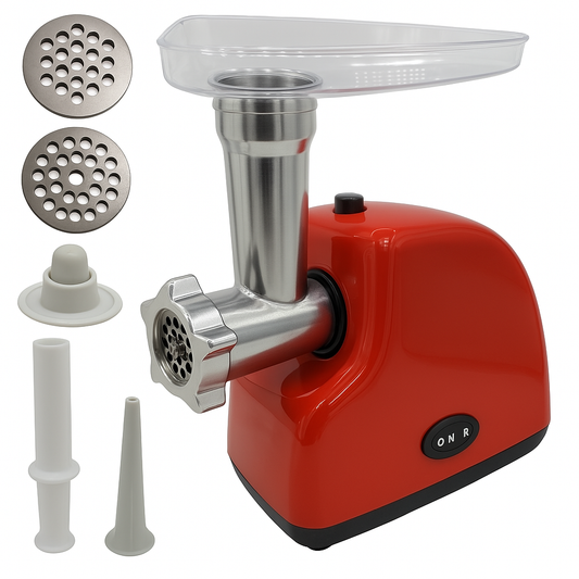 Masina de Tocat Carne Electrica 3000W cu Functie Reverse si 2 Site Inox (5mm, 7mm)