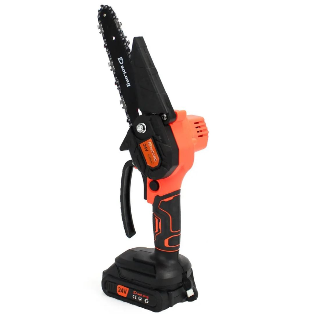 Mini Drujba Portabila 24V cu 2 Acumulatori, Lama 15 cm Incarcator si Geanta