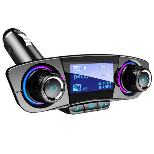 Modulator FM Auto, BT-06 Bluetooth, Incarcare telefon, Microfon incorporate, MP3 Player Cu Dublu USB, MicroSD Si Jack 3.5mm