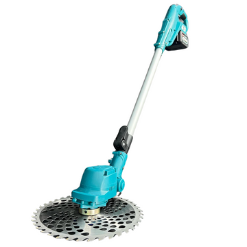 Motocoasa Electrica cu Disc 23cm, Lama Otel 23Cm, 2x Acumulatori Puternici 24v 5ah + Bonus 1x Tambur cu fir