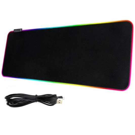 Mouse Pad Gaming cu Iluminare LED RGB 80x30CM Negru, King-Size
