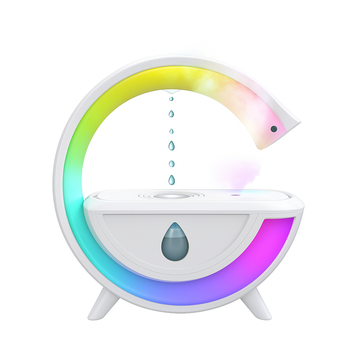Umidificator si difuzor aromaterapie cu tehnologie Anti-Gravity, lumina ambientala, design modern pentru relaxare si decor