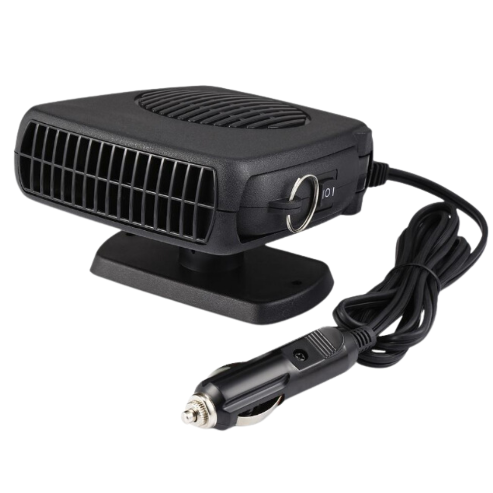 Aeroterma Auto 200W pentru Alimentare la Priza Auto 12V - Functie de Aer Cald si Rece, Buton OnOff