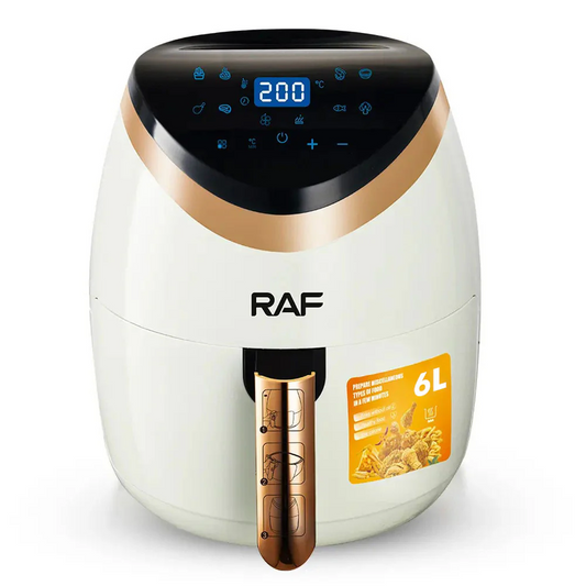 Air Fryer RAF 5234W - Friteuza cu Aer Cald, Fara Ulei, Capacitate 6L, 2400W, Alb