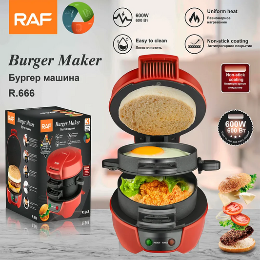 Aparat de Sandwichuri RAF 666 - Burger Maker, 600W