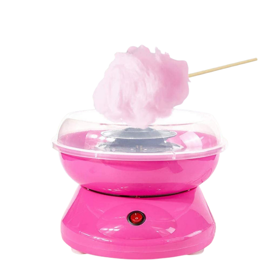 Aparat portabil pentru facut vata de zahar, roz