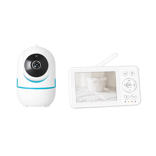 Baby Monitor Digital cu Ecran LCD 3.2” – Viziune Nocturna, Comunicare Bidirectionala, Monitorizare Temperatura, 5 Cantece de Leagan, 200 m Raza