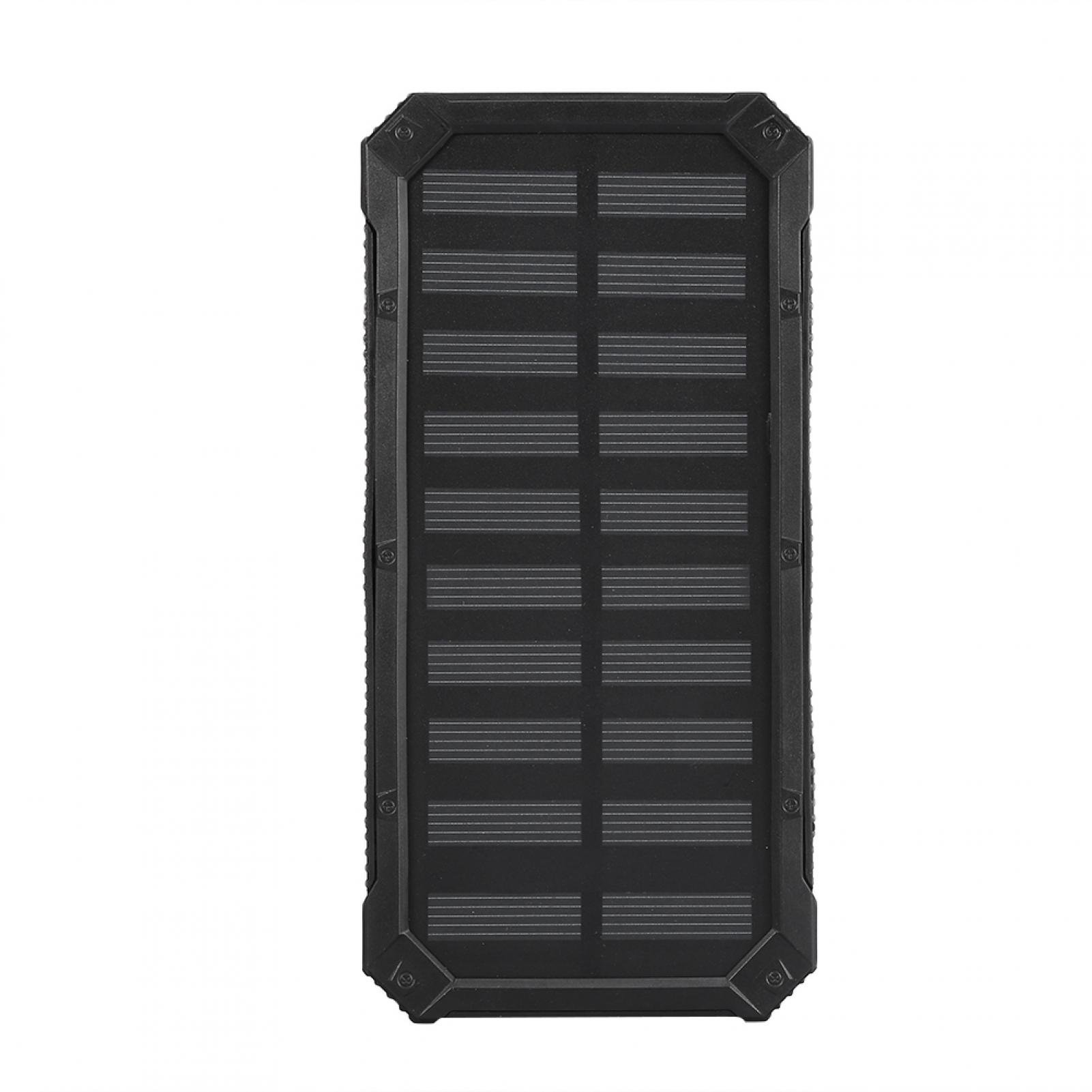 Baterie externa solara 20.000 mAh, incarcare prin panou solar, 2xUSB si 1xUSB Type-C, ideala pentru calatorii si camping