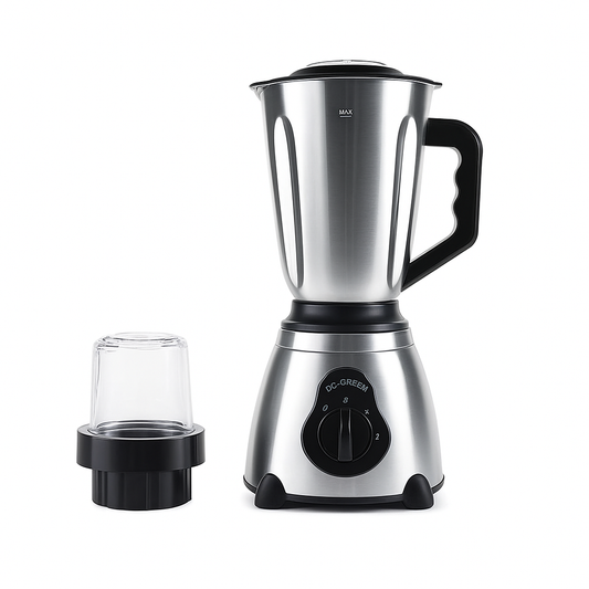 Blender 2 in 1 Hoffmans 800W cu Rasnita Cafea 1.5L Inox 5 Viteze