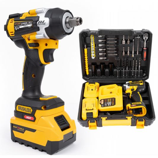 Bormasina cu impact si insurubat 2 acumulatori, 24V, 5Ah, 38 accesorii