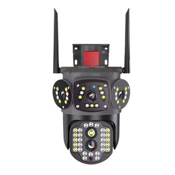 Camera Supraveghere 3 in 1 M145 Tripla 4K 12MP Wireless IP66 cu Rotire Automata si Urmarire Inteligenta