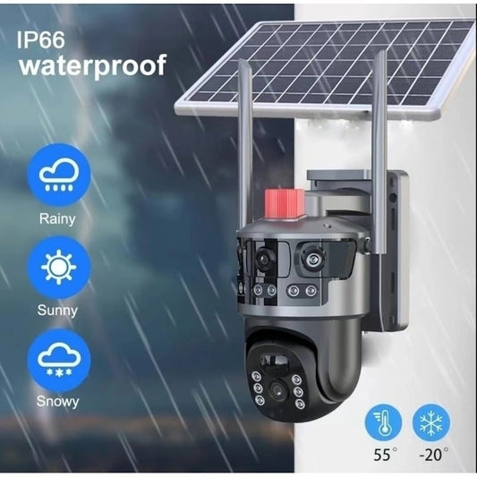 Camera Supraveghere Video FULL HD cu Panou Solar 7,5W, Conexiune 4G, Tracking Inteligent, Rotire si Alarma Miscare – Card Memorie 32GB Cadou