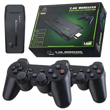 Consola Jocuri Wireless 4K HDMI 64GB, 10000+ Jocuri, 2 Controllere