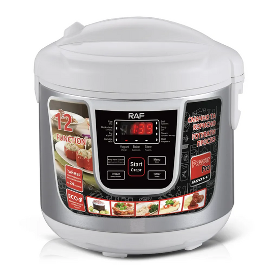 Electric Multicooker RAF 166 Multifunctional All-in-One, Capacitate 6L, 900W