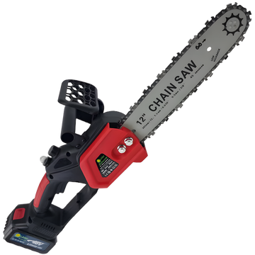 Fierastrau cu lant PROFESIONAL 48V, 6000mAh, lama 30cm, 2 acumulatori inclusi