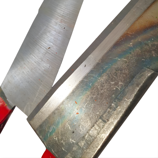 Foarfeca de Tuns Oi Rosu Mijlocie 31 cm – Otel Forjat, Design Inima