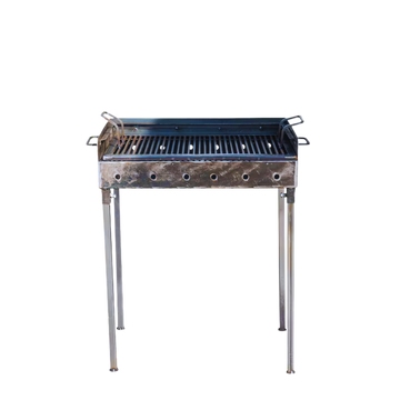 Gratar Carbuni 60x40 cm Reglabil 2 Nivele, Mobil Picioare Detasabile