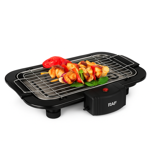 Grătar Electric 2000W cu Control de Temperatură și Suprafață Antiaderentă PTFE 47x30 cm – Gatire Rapidă și Eficientă