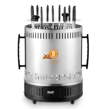 Grătar Electric Vertical 1500W cu 11 Frigărui Rotative – Gătire Rapidă și Eficientă pentru Preparate Delicioase