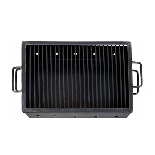 Gratar Metalic pe Carbuni 50x35 cm – Tabla 2mm, Picioare Demontabile, Ideal Camping