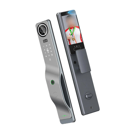 Incuietoare Smart 3D cu Recunoastere Faciala, Palma, Amprenta, Cod, Card, Video Interfon