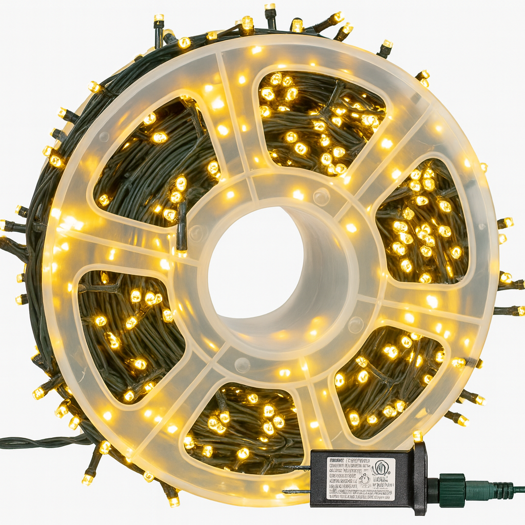 Instalatie Rola 100m, 1000 led, Protectie Apa, IP 44, Alb Cald