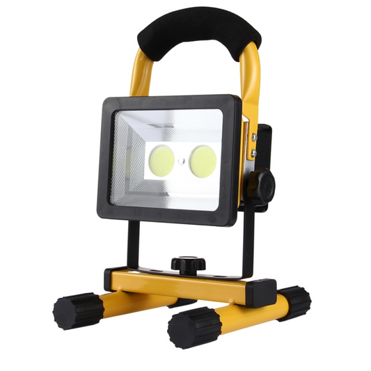 Lampa de lucru tip proiector cu 2 led-uri, acumulator inclus, 30w, IP65