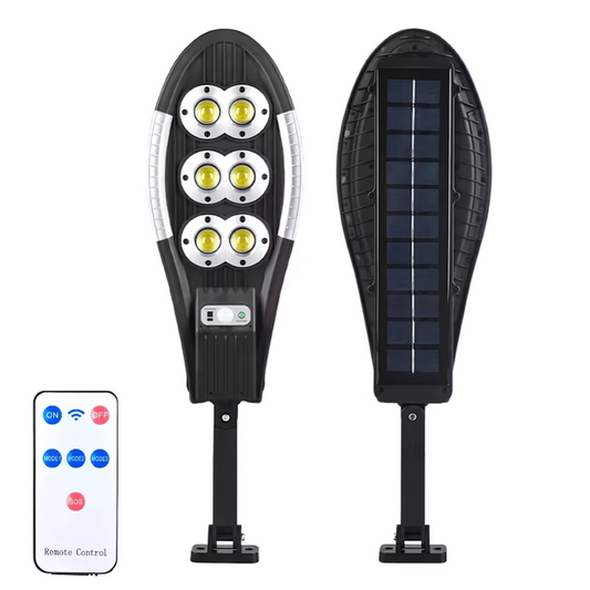 Lampa Solara Exterior T150 cu Telecomanda 156 COB LED 3600mAh IP65 Rezistenta la Intemperii