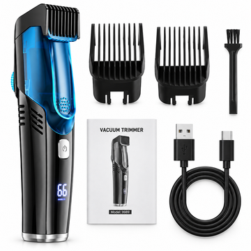Masina de Tuns Barba si Corp cu Vacuum, IPX6, Acumulator 1400mAh