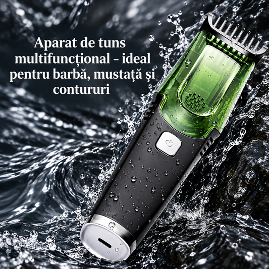 Masina de Tuns Barba si Corp cu Vacuum, IPX6, Acumulator 1400mAh