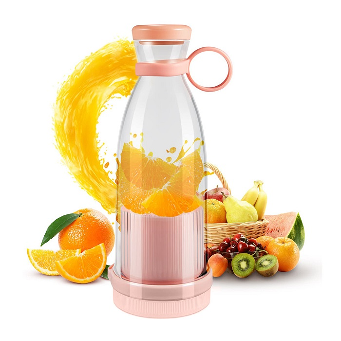 Mini Blender Portabil - Smoothie & Shake, 4 Lame, 300ml