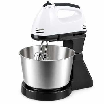 Mixer cu Bol Inox 4L, 380W, 7 Viteze, Detasabil, 2-in-1