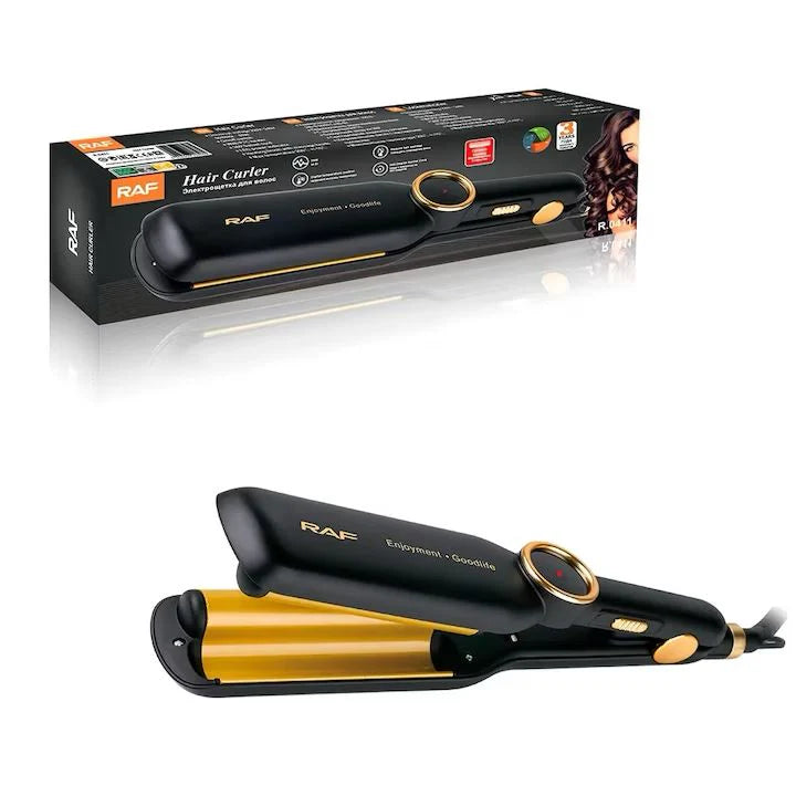 Ondulator pentru Par 35W, Placat cu Ceramica 28x6cm – Bucle Perfecte si Protectie Maxima pentru Par Sanatos