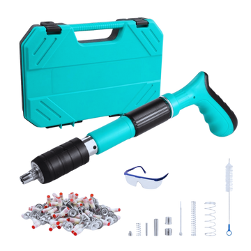 Pistol Manual pentru fixare Cuie in Beton si Metal, 3 Trepte, 50 Cuie cadou