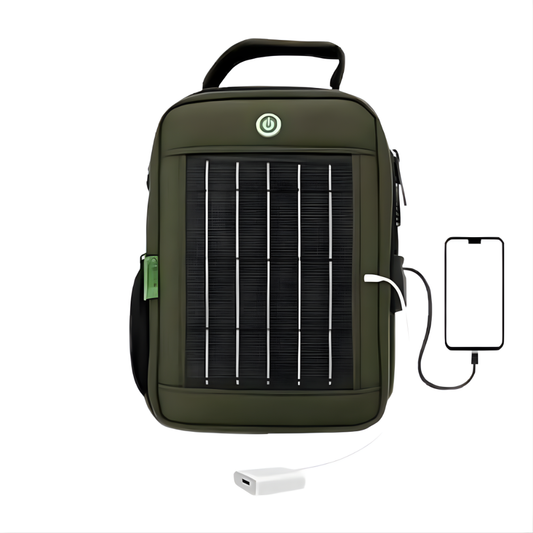 Rucsac Solar cu LED-uri 10W – Impermeabil, USB, Vizibilitate Noapte