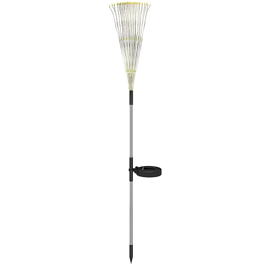 Set 2 Lampi Solare LED Gradina, 90 LED-uri Artificii, Multicolor, Tija Metalica 60cm, IP65, Auto ON/OFF, Decor Exterior
