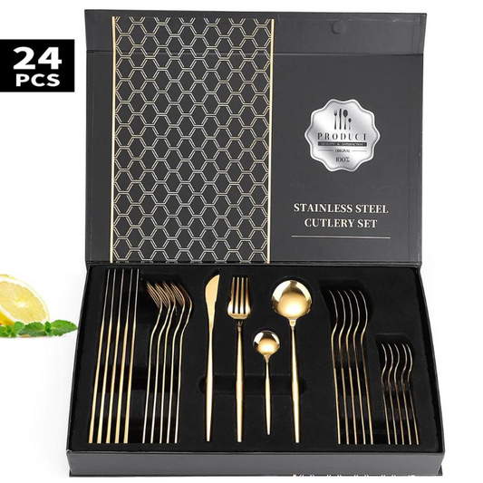 Set 24 de tacamuri aurii Royal Gold