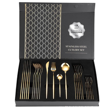 Set 24 de tacamuri aurii Royal Gold