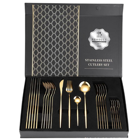 Set 24 de tacamuri aurii Royal Gold