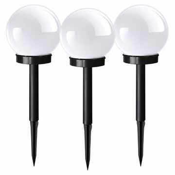 Set 3 Lampi Solare de Gradina Sferice, rezistent la umidutate IP65 cu Senzor de lumina