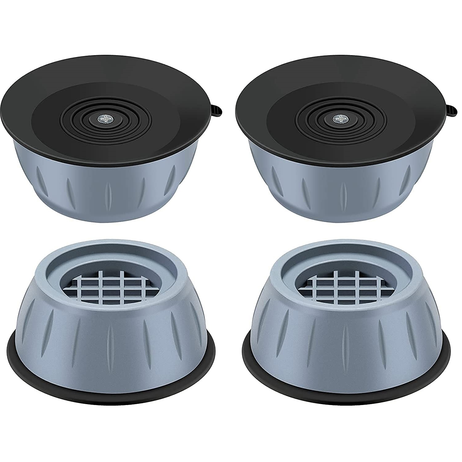 Set 4 picioruse antiderapante pentru masina de spalat si mobilier, reduc vibratiile si zgomotul