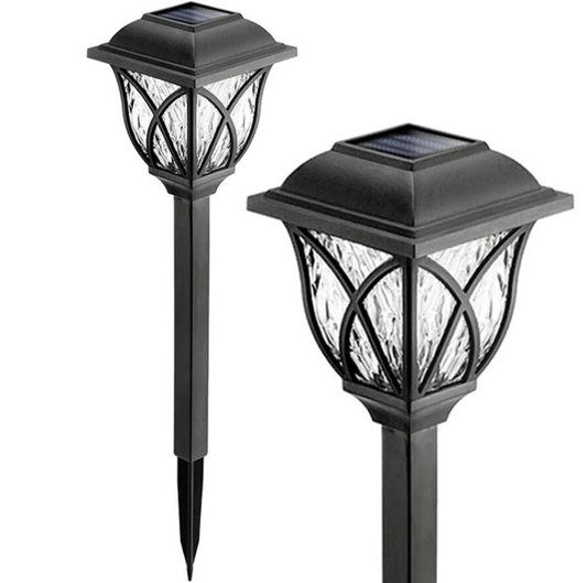 Set 6 bucati lampa solara decorativa pentru gradina, lumina calda, senzor lumina