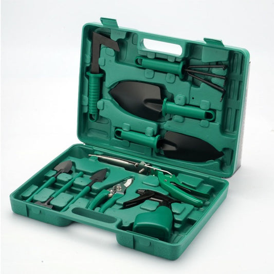 Set Accesorii Gradinarit 10 Piese – Foarfeci, Grebla, Lopeti, Pulverizator si Gheare – Kit Complet pentru Ingrijirea Gradinii