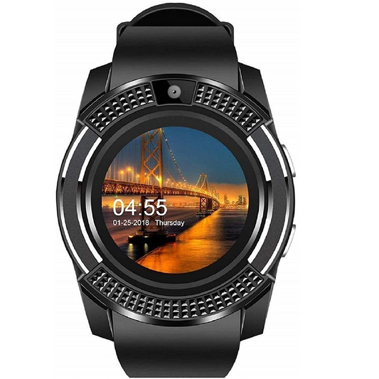 Smartwatch cu touchscreen, functie apeluri, SMS, camera, compatibil Android